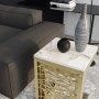 Table de pari Hare 45,5 x 51 cm - Or/blanc