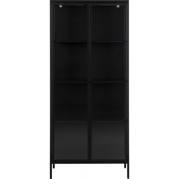 Newcastle vitrinekast 180 cm - Zwart