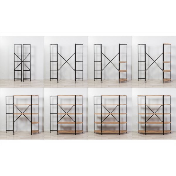 Bibliothèque Signa - Pin/noir Bibliothèque Signa - Pin/noir