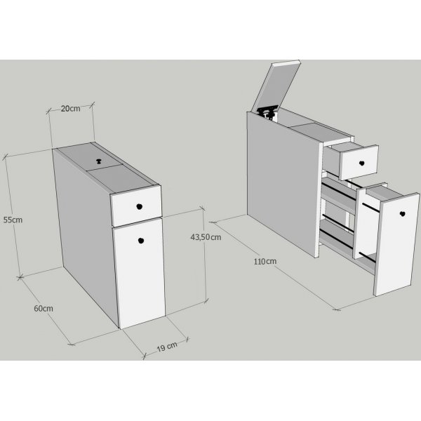 Meuble de salle de bain Calencia - Marbre Meuble de salle de bain Calencia - Marbre
