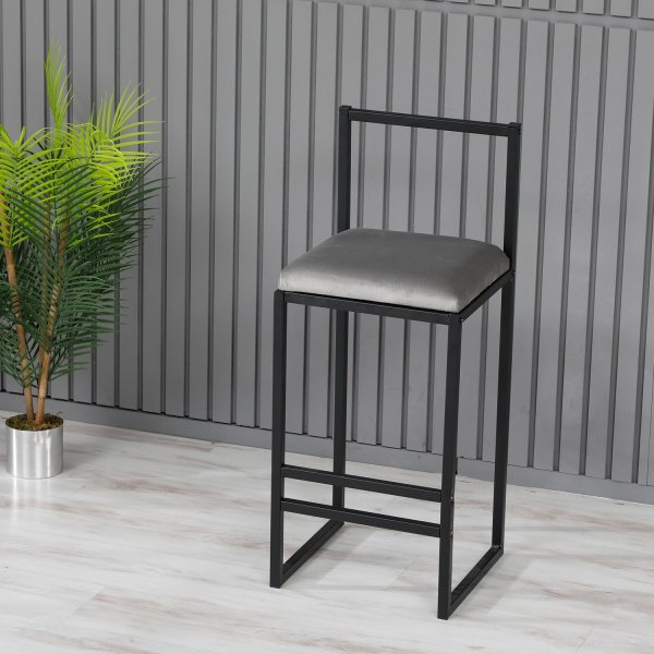 Tabouret de bar nordique - Gris Tabouret de bar nordique - Gris