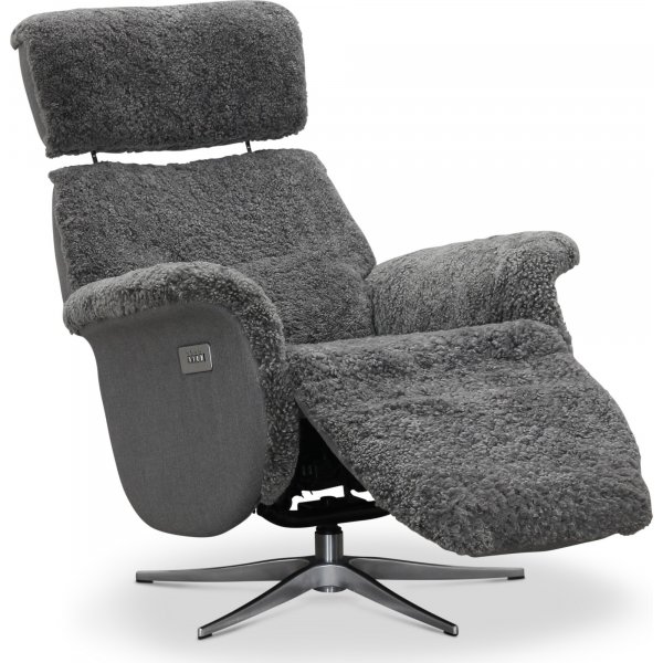 Duvnäs flip-up fåtölj - Grå fårskinn Duvnäs flip-up fåtölj - Grå fårskinn