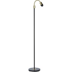 Amy enarmad golvlampa - Svart/mässing - 150 cm