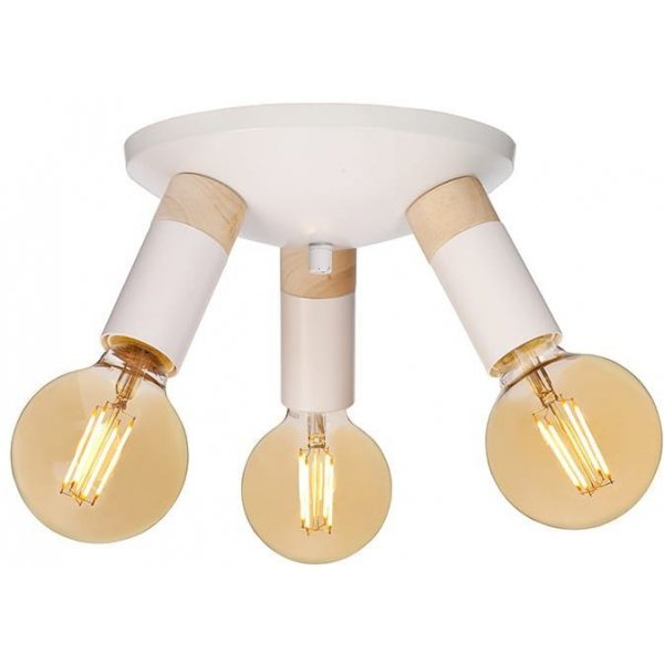 Spartan Wood taklampa - Vit/tr