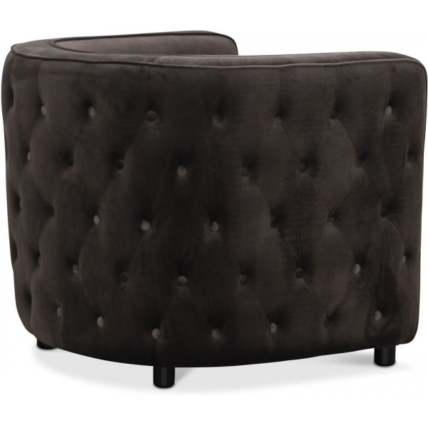 Fastland chesterfield fåtölj - Grafitgrå (Sammet) Fastland chesterfield fåtölj - Grafitgrå (Sammet)