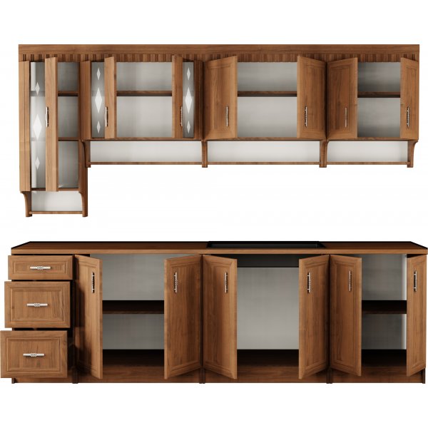 Margaret komplett kök 260 cm - Valnöt Margaret komplett kök 260 cm - Valnöt