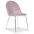 Plaza velvet stol - Ljusrosa / Krom + Möbeltassar