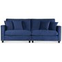 Avenue 4-sits soffa med nitar - Bl (Sammet)