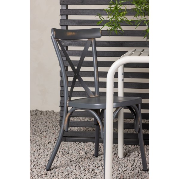 Borneo utematgrupp med 2 st Peking stolar - Beige/Mörkgrå Borneo utematgrupp med 2 st Peking stolar - Beige/Mörkgrå