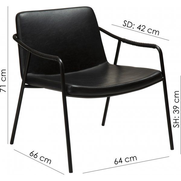 Fauteuil Boto - PU noir Fauteuil Boto - PU noir