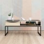 Stubbe soffbord 117,2 x 60 cm - Svart/ek
