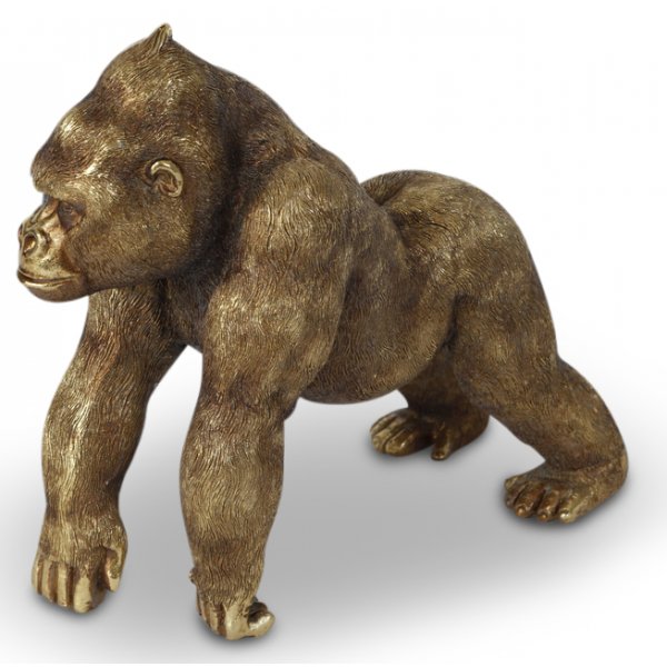 Gorilla figurin - Guld