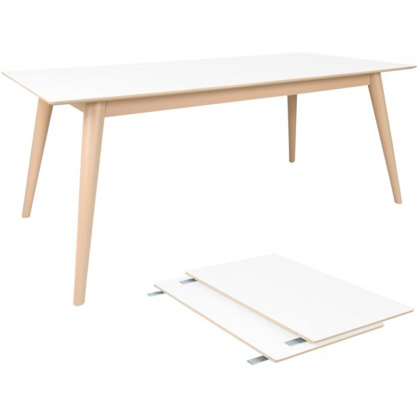 Copenhagen Matbord - Vit/natur - 195/285x90