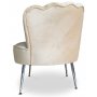 Snckan ftlj - Beige sammet / Krom