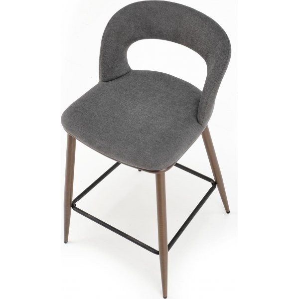Tabouret de bar Pelican 114 - Gris/noyer