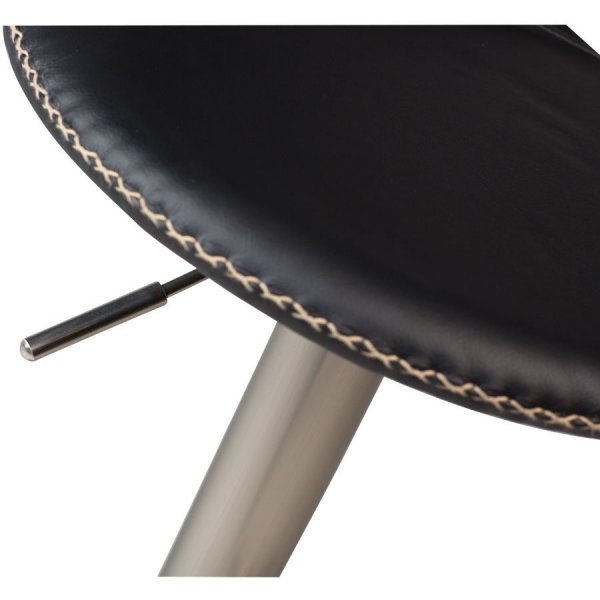 Flair barstol med trumpetfot 76-100 cm - Svart l�der