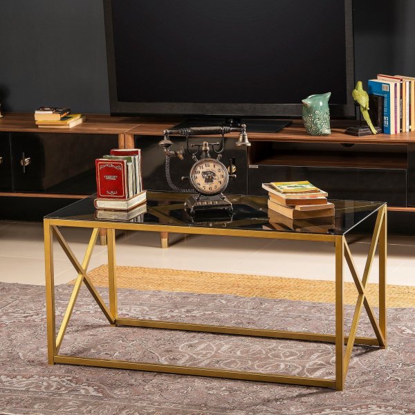 Geiser soffbord 120 x 50 cm - Guld