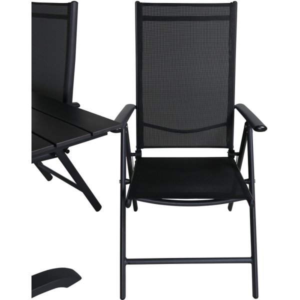 Denver utematgrupp med 4 st Break stolar - Svart