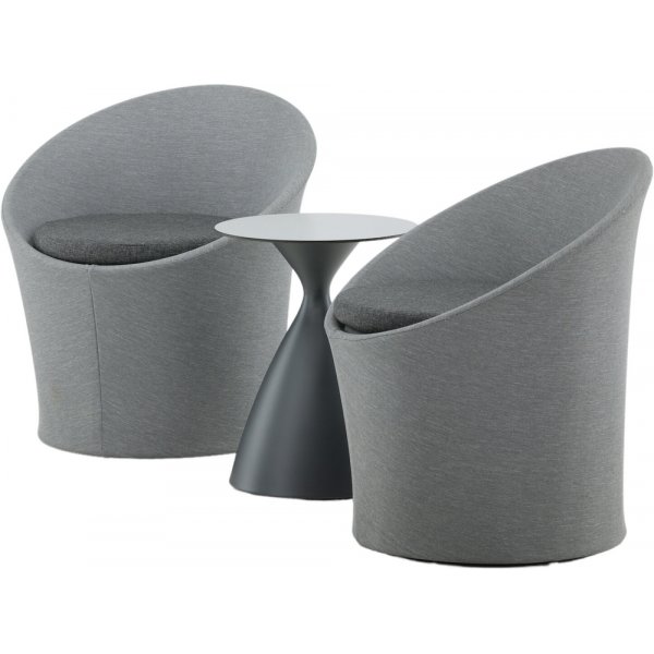 Groupe lounge Spoga - Noir/Gris Groupe lounge Spoga - Noir/Gris