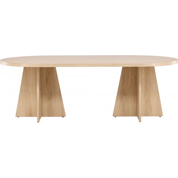 Table à manger bootcut 230 x 115 cm - Blanchi Table à manger bootcut 230 x 115 cm - Blanchi