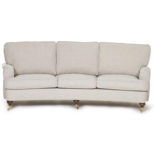 Howard Watford Deluxe 4-sits svängd soffa - Valfri färg och tyg + Möbelvårdskit för textilier
