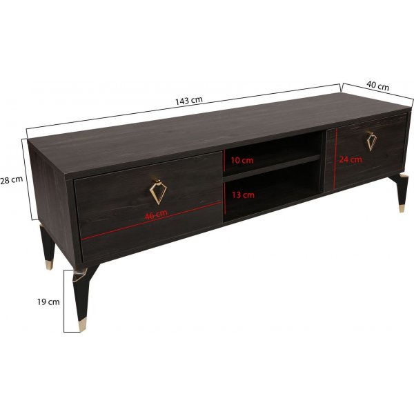 Banc multimdia Posh - Brun fonc