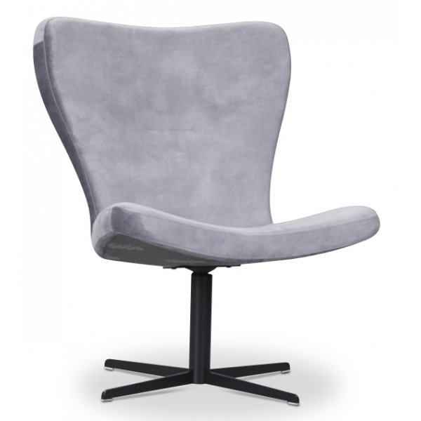 Spekerd designftlj - Ljusgr (Sammet)