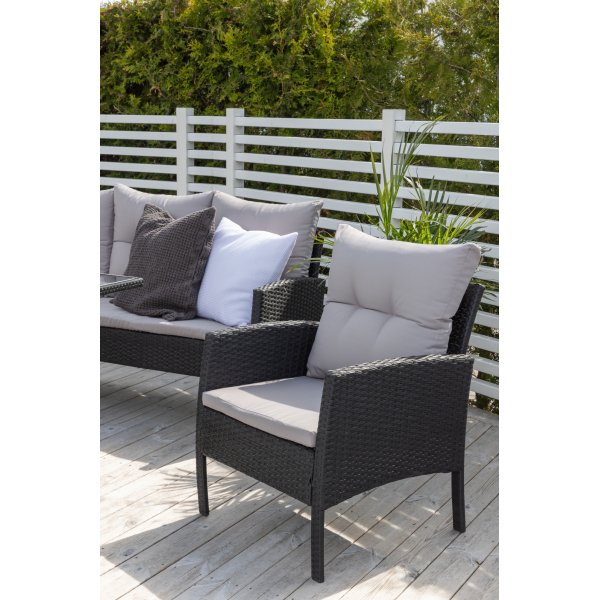 Groupe de salon Knock - Noir/gris Groupe de salon Knock - Noir/gris