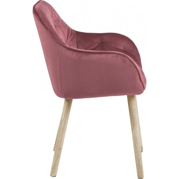 Brooke karmstol - Rosa/ek Brooke karmstol - Rosa/ek