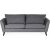 Country 2-sits soffa - Gr (tyg) / Svarta ben + Mbelvrdskit fr textilier