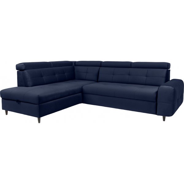 Canapé-lit d\\\'angle Matras avec extrémité ouverte à gauche - Bleu Canapé-lit d\\\'angle Matras avec extrémité ouverte à gauche - Bleu