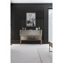 Lux avlastningsbord 120 x 30 cm - Travertin/guld