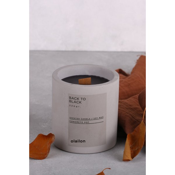 Bougie parfume haute Back To Black - Gris