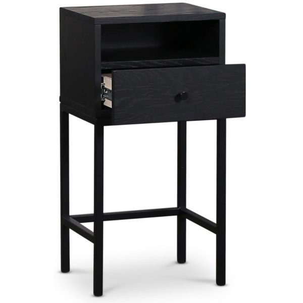 Stilo V.2 s�ngbord med l�da svartbetsad ek