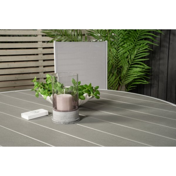 Parma utematgrupp med 6 st Break stolar - Grå/Vit Parma utematgrupp med 6 st Break stolar - Grå/Vit