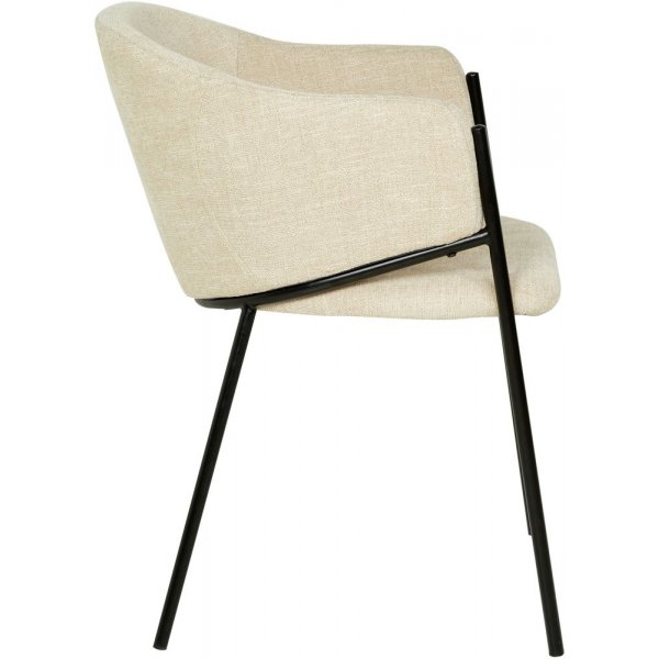 Seat matgrupp, matbord med 4 st Stacey sammetsstolar - Svart/beige