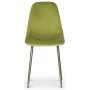 Bridge velvet stol - Grn/mssing