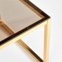 Tekla soffbord - Mssing / Glas