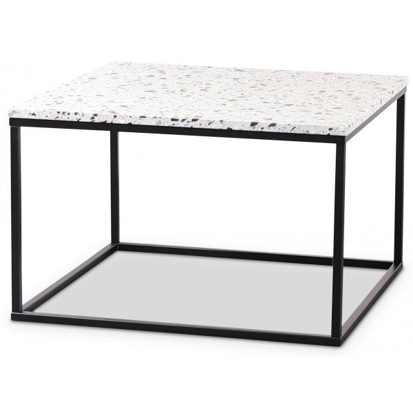 Terrazzo soffbord 75x75cm - Cosmos Terrazzo & underrede svart