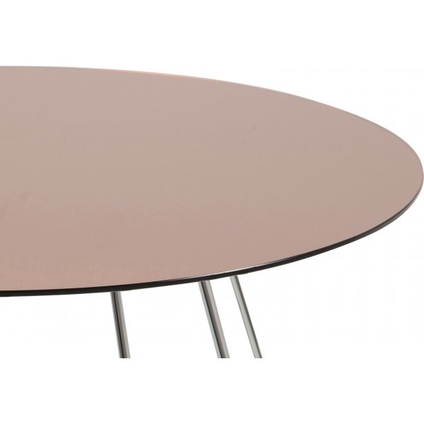 Table basse Casia 80 cm - Bronze/chrome