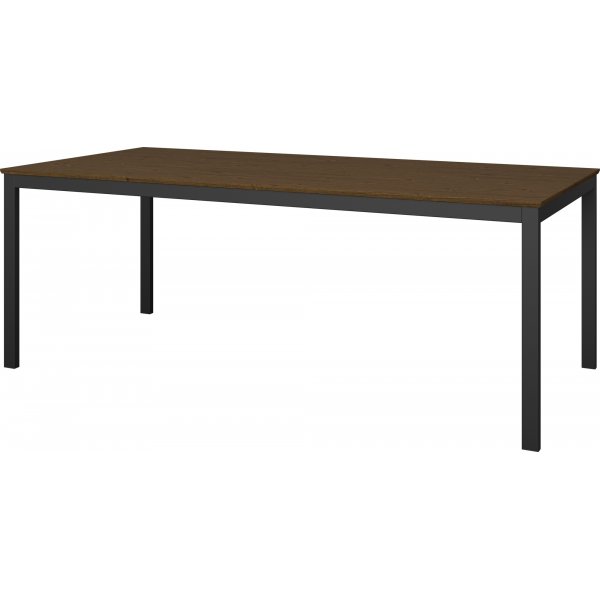 Table à manger Soma 200 x 98 cm - Noir/espresso Table à manger Soma 200 x 98 cm - Noir/espresso
