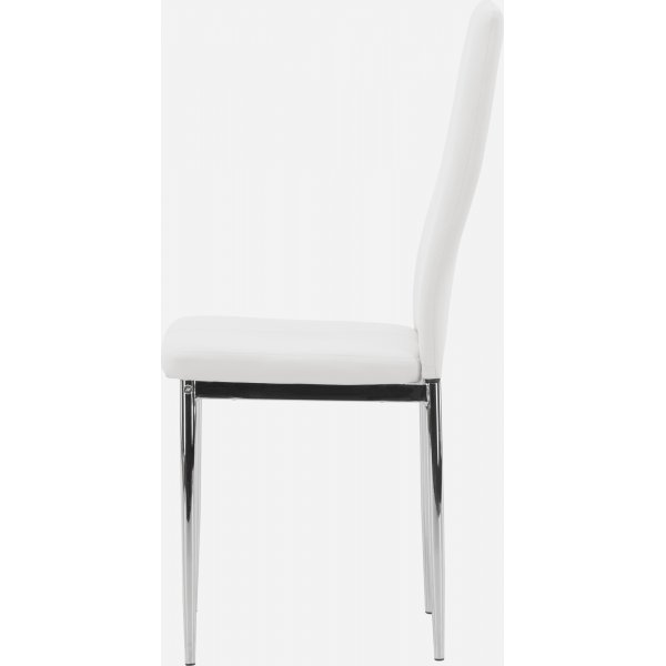 Chaise de salle à manger Losange - Argent/blanc Chaise de salle à manger Losange - Argent/blanc
