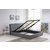 Cadre de lit Malcom gris avec rangement 160x200 cm + Pieds de meubles