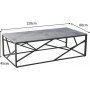Kosmos salontafel 120 x 60 cm - Grijs marmer/zwart