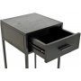 Chevet Domino - Placage frne noir