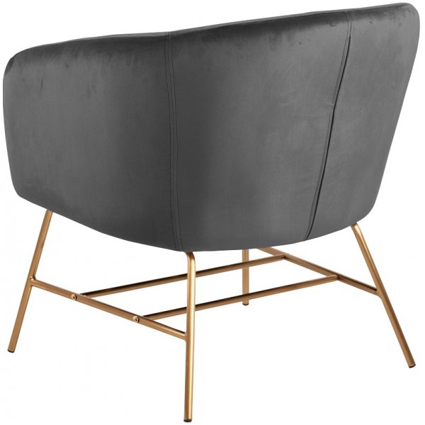 Ramsey fåtölj - Mörkgrå/mässing Ramsey fåtölj - Mörkgrå/mässing