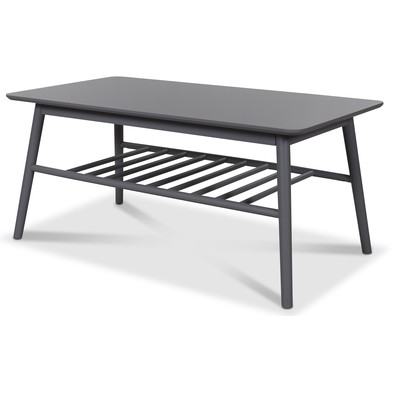 Saltö grått soffbord med hylla 110 x 60 cm