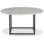 Dexter runt soffbord 85 cm - Metall / Vit marmor sten