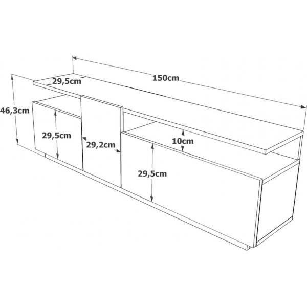 Future TV-b�nk 6 - Furu/antracit