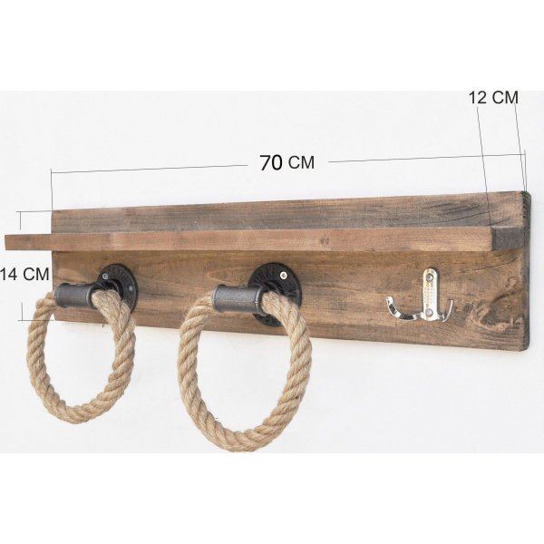 Berken wandplank - Walnoot